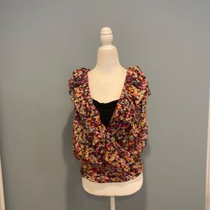 Diane Von Furstenberg  multi colored 100% silk top
